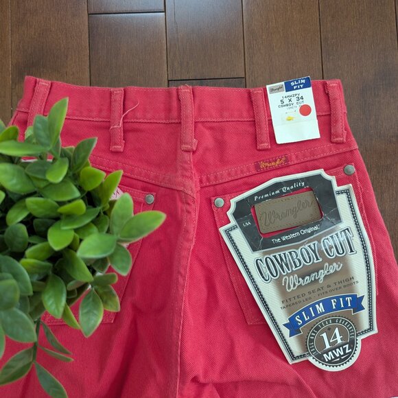 WRANGLER RED WASH VNTAGE 1970s/80s JEANS - Picture 2 of 5